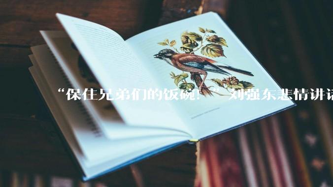 “保住兄弟们的饭碗！”刘强东悲情讲话刷屏，不让兄弟被机器取代_员工_技术_企业