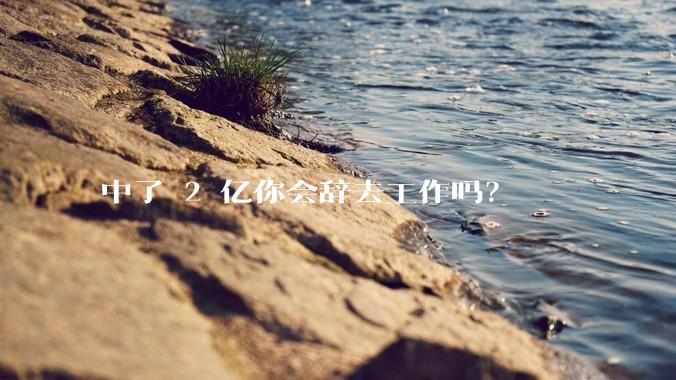 中了 2 亿你会辞去工作吗？